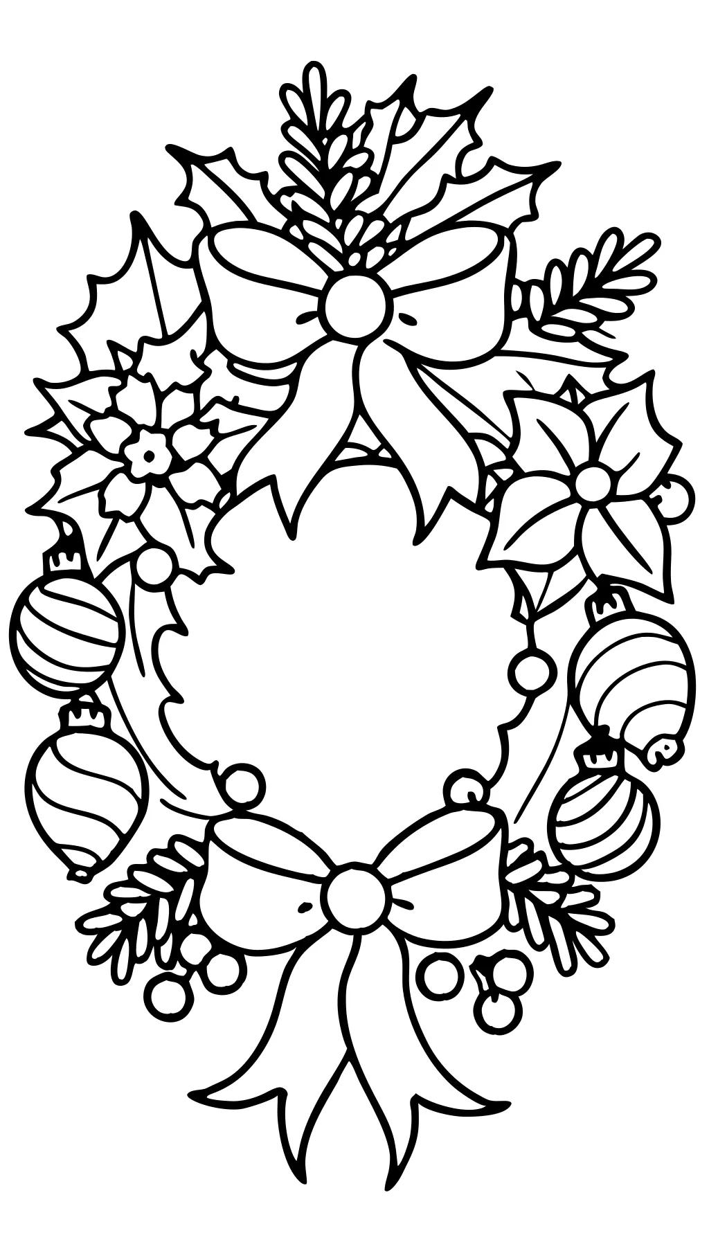 christmas coloring pages wreath